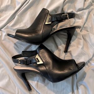 Cole Haan Peep Toe adjustable back